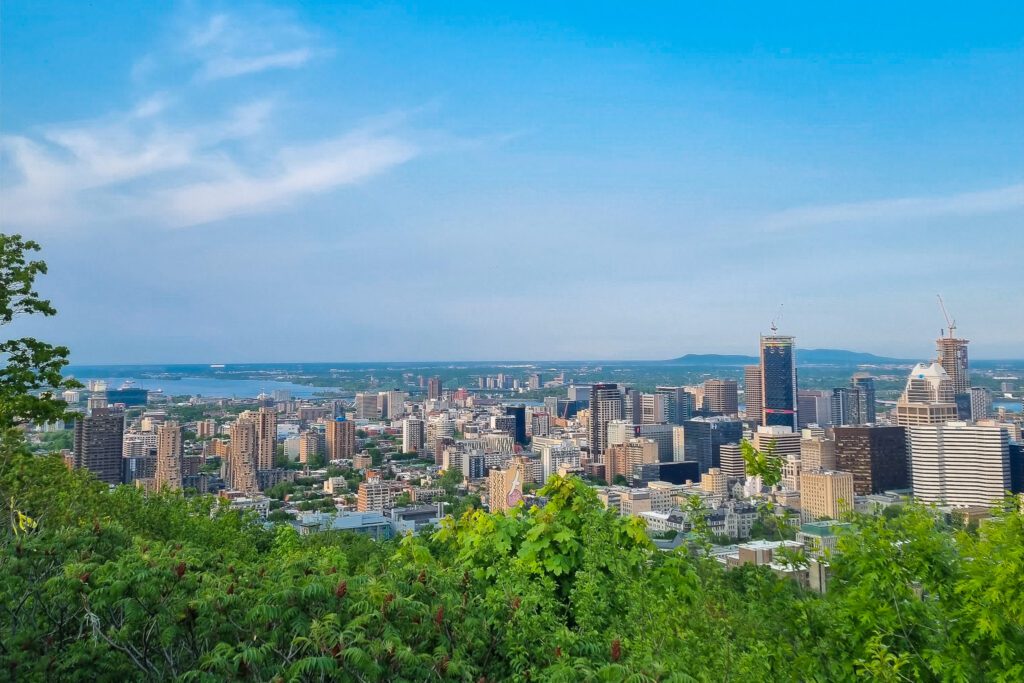 Vue de Montréal depuis le Belvédère de Kondiaronk